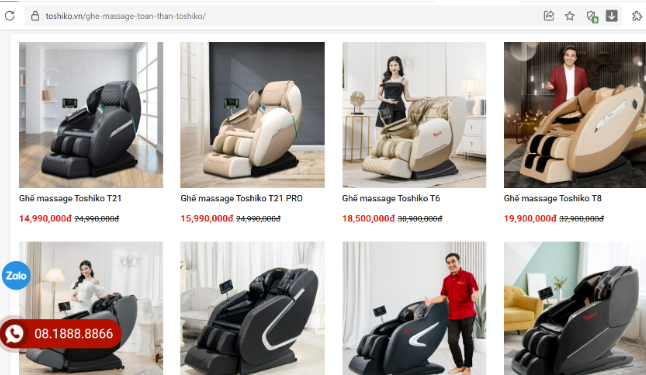 Quảng cáo sai sự thật chất lượng ghế massage TOSHIKO, người tiêu dùng nên cẩn trọng