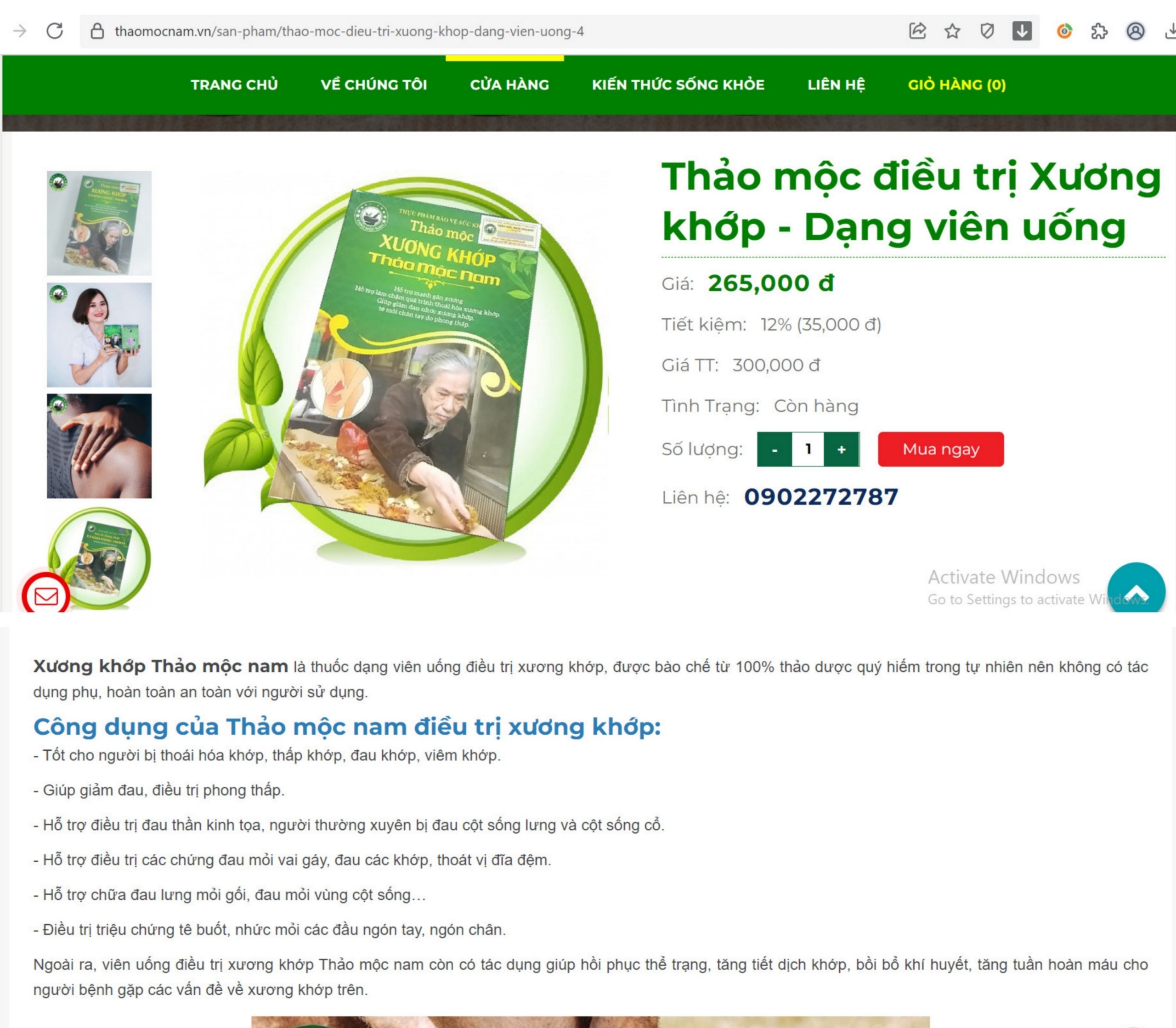 Thảo Mộc Xương Khớp Thảo Mộc Nam mập mờ nguồn gốc, kinh doanh trái phép