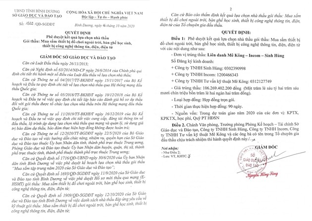 Bình Dương: Nhiều thiết bị giáo dục được mua sắm với giá cao bất thường