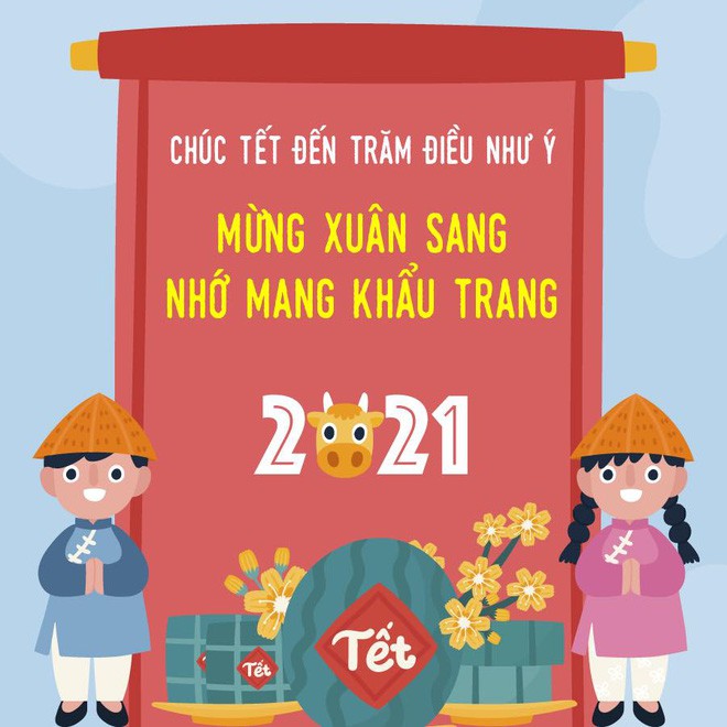 Thông điệp ngắn gọn và thú vị của Bộ Y tế gửi người dân đón Tết giữa dịch Covid-19