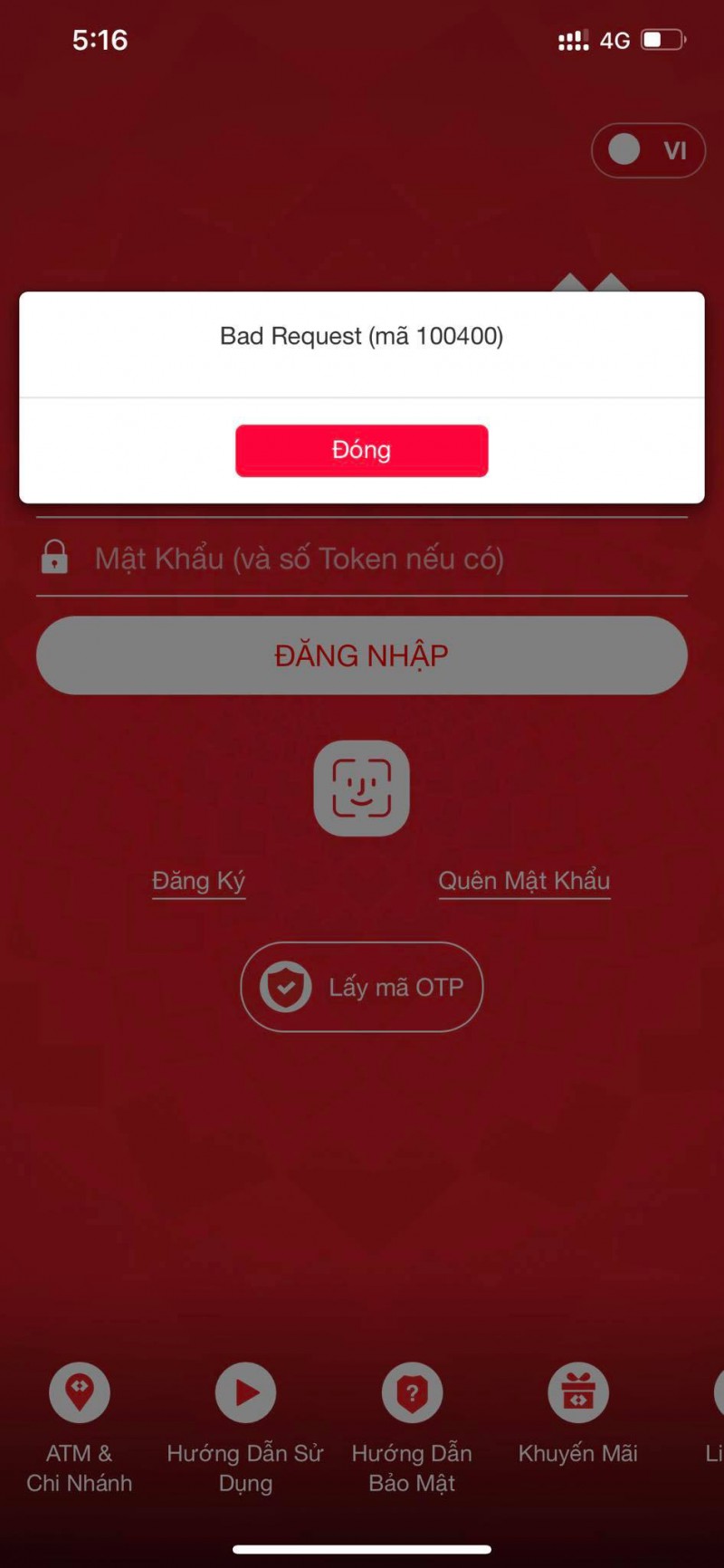 Techcombank lại gặp lỗi không thể truy cập, vẫn là "Bad Request 100400" đầy ám ảnh của những ngày cận Tết