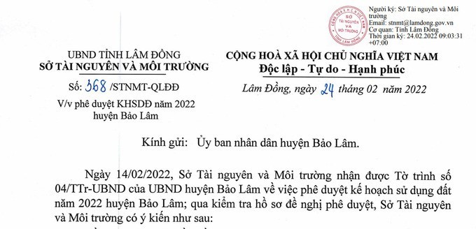 Lâm Đồng: Huyện Bảo Lâm xin chuyển hơn 675ha đất nông nghiệp sang đất ở, Sở TNMT nói gì?