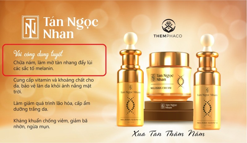 Bộ sản phẩm Tán Ngọc Nhan của Công ty THEMPHACO quảng cáo như thuốc, ‘nhập nhèm’ tên gọi?