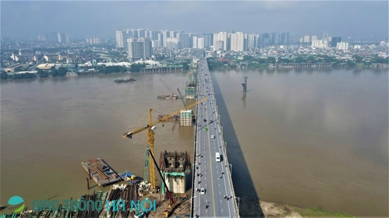 Cầu Vĩnh Tuy giai đoạn 2 dần hình thành