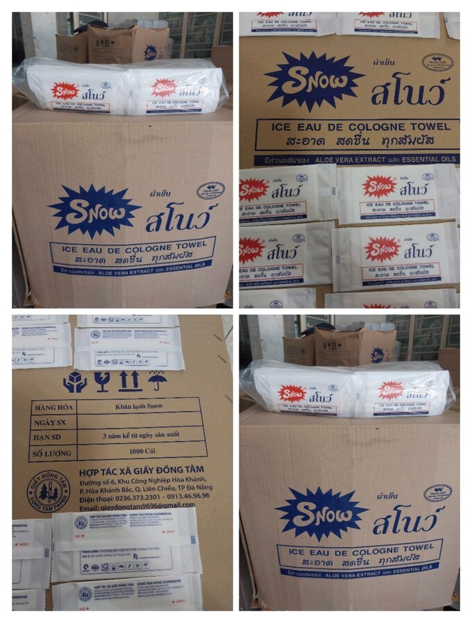 Tạm giữ hơn 20.000 khăn ướt có dấu hiệu giả mạo nhãn hiệu SNOW