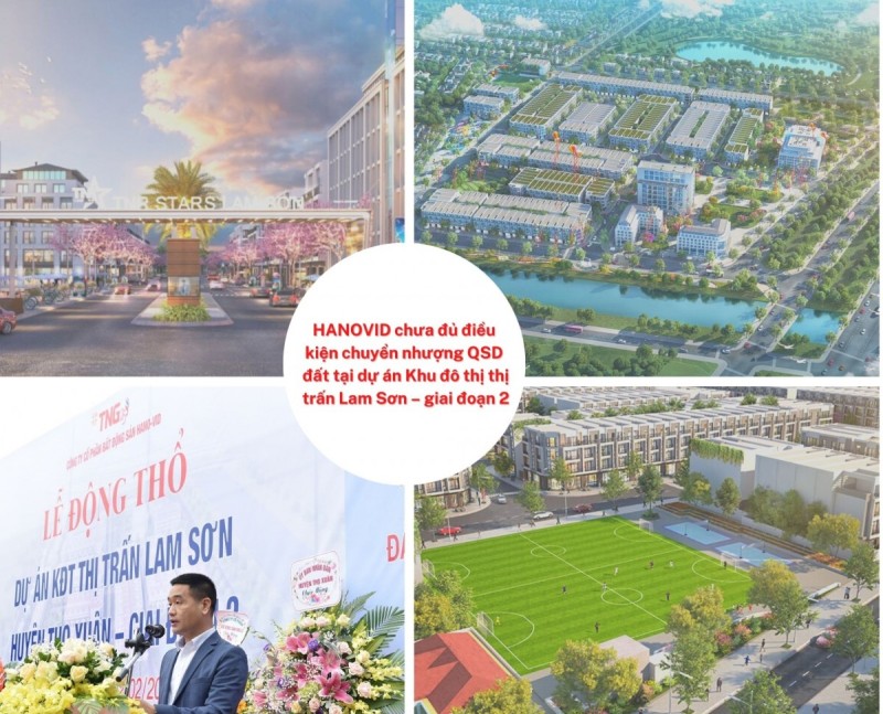 Thanh Hoá: HANOVID chưa đủ điều kiện chuyển nhượng QSD đất tại dự án KĐT thị trấn Lam Sơn – giai đoạn 2