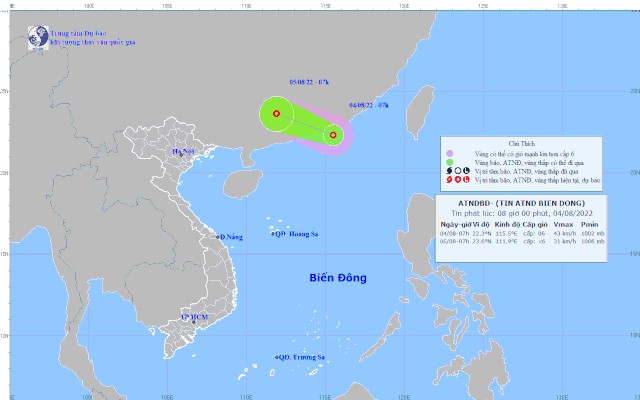 Áp thấp trên Biển Đông có khả năng mạnh lên, mưa to ở Tây Nguyên và Nam Bộ