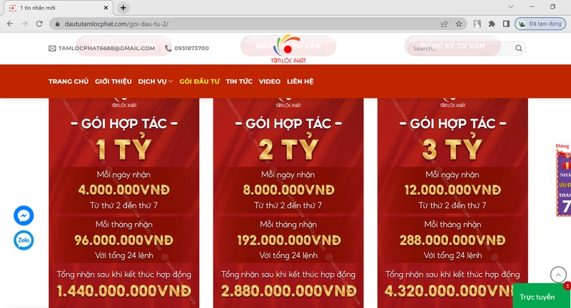 Tâm Lộc Phát: Nhà đầu tư cẩn trọng với lời mời gọi lợi nhuận 9,6%/tháng