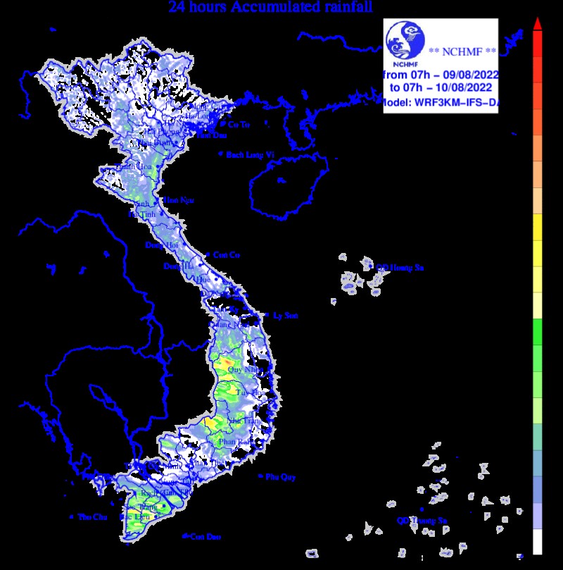 Mưa lớn diễn ra trên diện rộng từ ngày 10/8  