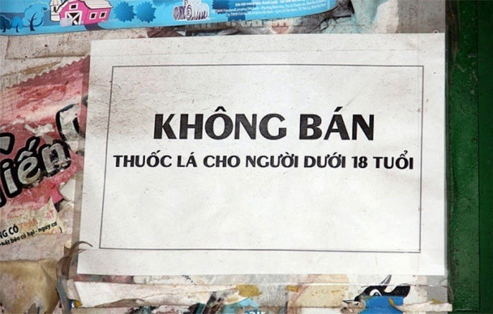 Bán thuốc lá cho người dưới 18 tuổi sẽ bị phạt bao nhiêu?