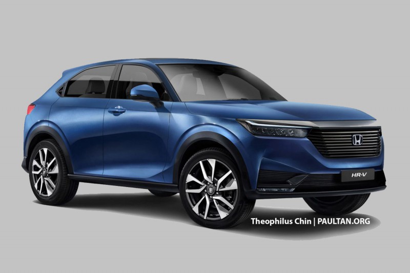 Ảnh phác thảo của Honda HR-V 2021