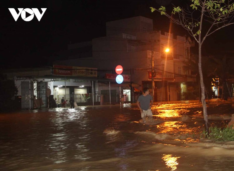  Bình Định: Nước lũ đổ về gây ngập cửa ngõ vào thành phố Quy Nhơn  - Ảnh 7.