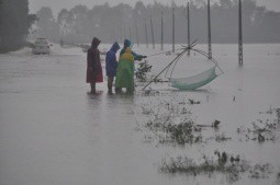 Nguy hiểm rình rập khi đánh bắt cá trong mưa lũ