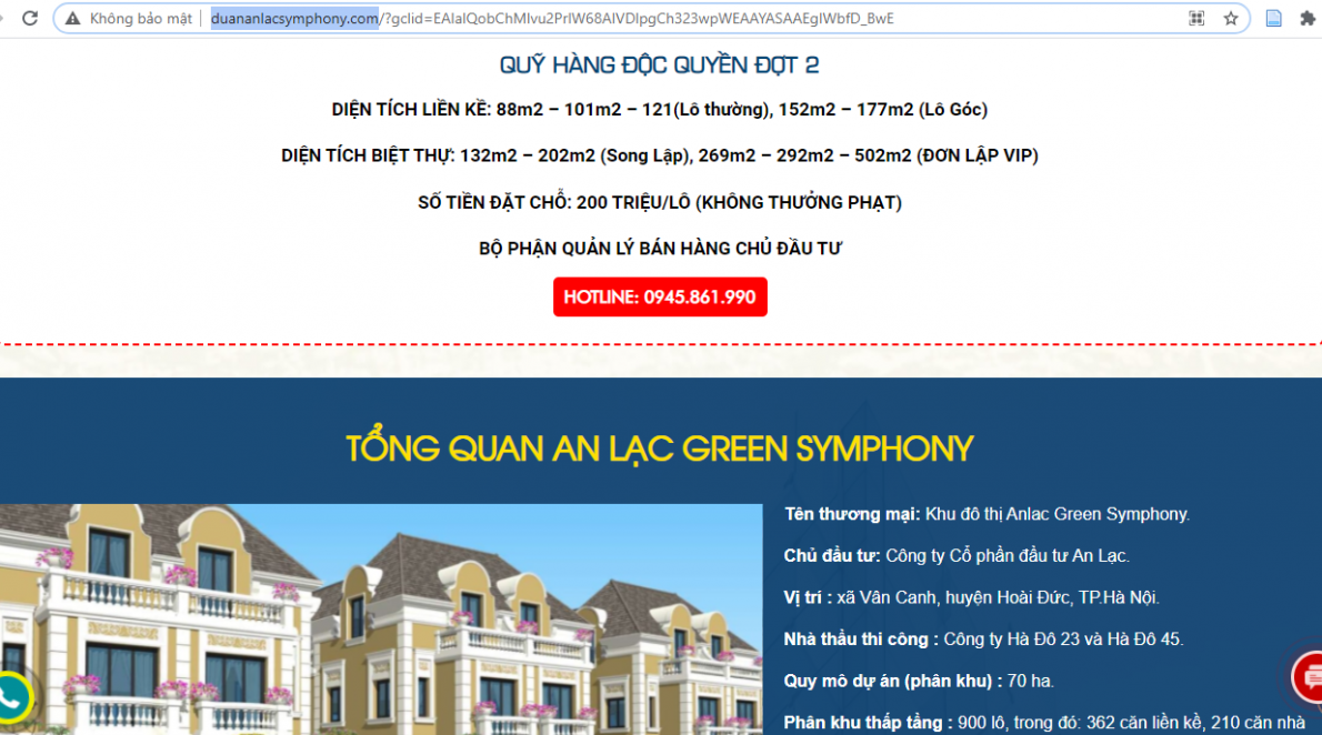 Vừa bị phạt 40 triệu đồng do xây dựng không phép, dự án An Lạc Green Symphony vẫn tiếp tục bán “lúa non”?