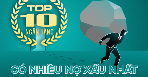 10 ngân hàng có nhiều nợ xấu nhất cuối quý I/2021