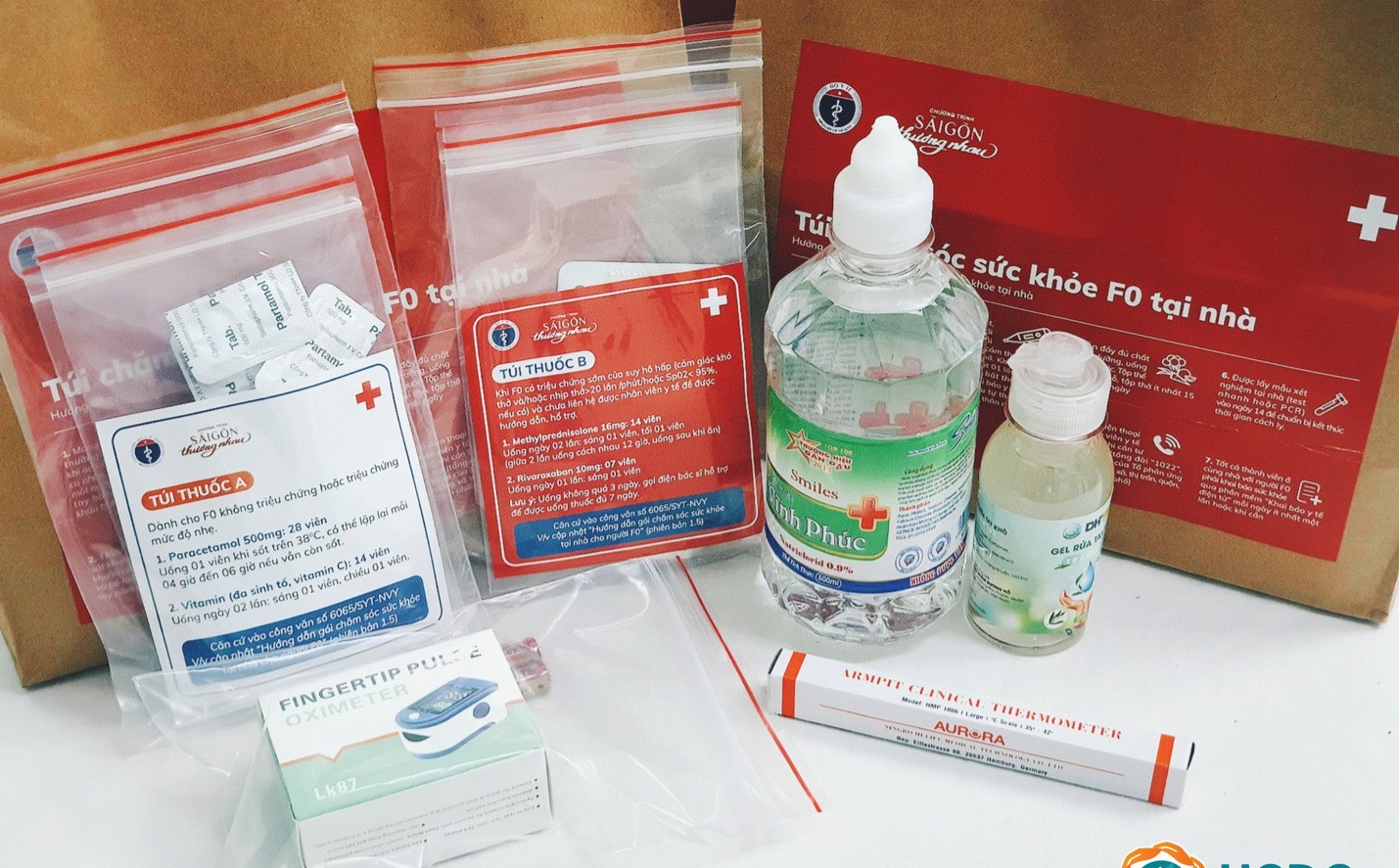 3 túi thuốc phát cho F0 cách ly, điều trị tại nhà ở TP HCM: Hướng dẫn cách dùng đúng, đặc biệt với gói có thuốc kháng virus