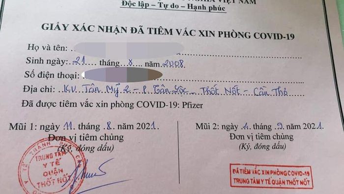 Thông tin 57 trẻ dưới 18 tuổi ở Cần Thơ tiêm vắc xin Covid-19 là chính xác