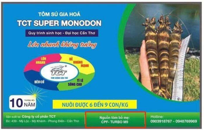 Công ty Cổ phần Tôm giống Cần Thơ bị tố nhái nguồn gốc xuất xứ con giống