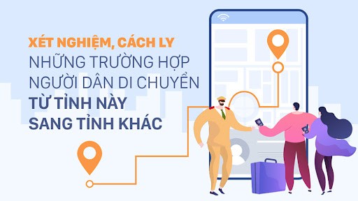 Infographic: Người dân di chuyển từ tỉnh này sang tỉnh khác đã tiêm vaccine có cần xét nghiệm, cách ly?