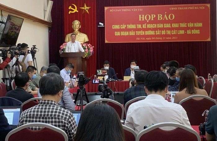 Bàn giao dự án đường sắt Cát Linh - Hà Đông vào ngày 6/11