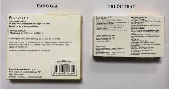 Phát hiện sản phẩm thuốc giảm đau có dấu hiệu giả mạo