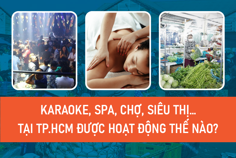Karaoke, spa, chợ, siêu thị… tại TP.HCM được hoạt động ở cấp độ dịch nào?