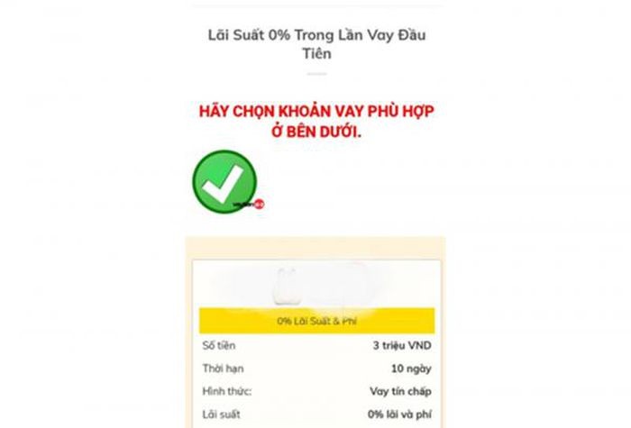 'Bẫy' lãi suất 0 đồng của các app 'tín dụng đen'