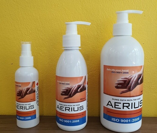 Cảnh báo sản phẩm 'Dung dịch rửa tay khô Aerius chai 500ml' nghi ngờ là giả