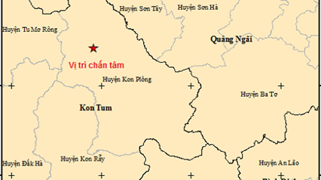Kon Tum lại liên tiếp động đất