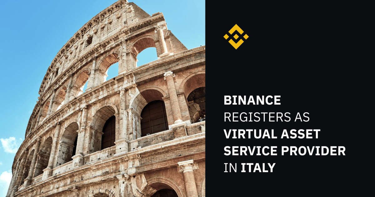 Italy chấp thuận cấp phép cho Binance hoạt động tại quốc gia này