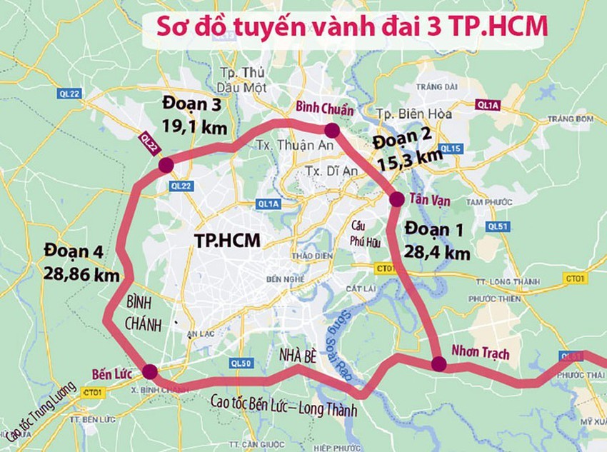 Quy hoạch đường vành đai 3 TP.HCM sẽ được điều chỉnh như thế nào?