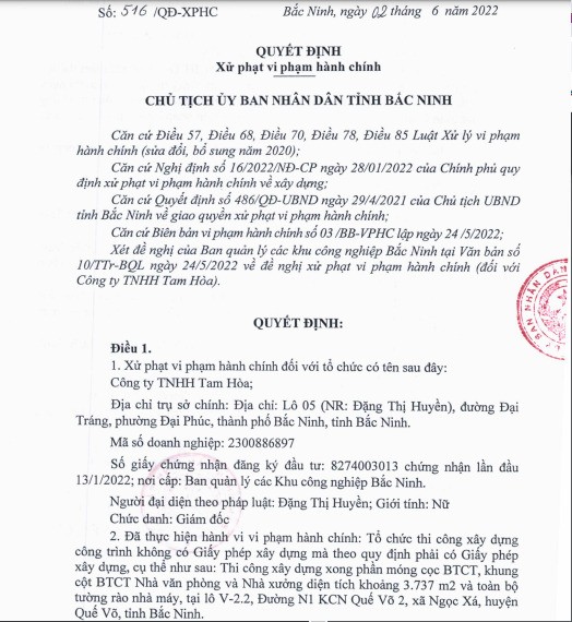 Bắc Ninh: Xử phạt 3 công ty xây dựng không phép hàng nghìn m2