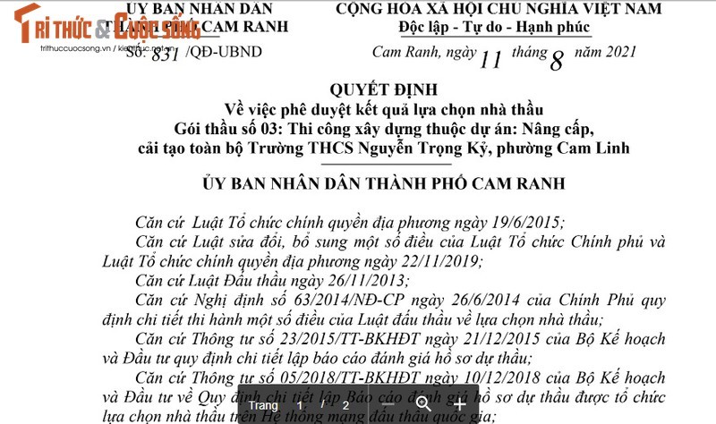 Khánh Hòa: Dấu hiệu công ty cổ phần TAL không đủ điều kiện… vẫn trúng thầu?