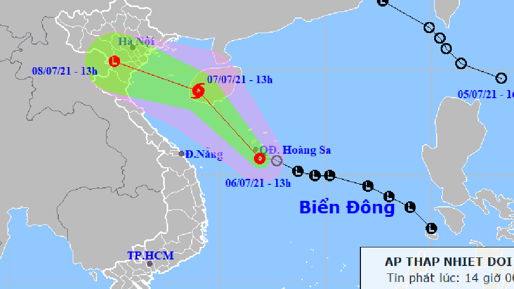 Áp thấp nhiệt đới diễn biến phức tạp, có thể mạnh lên thành bão vào ngày mai