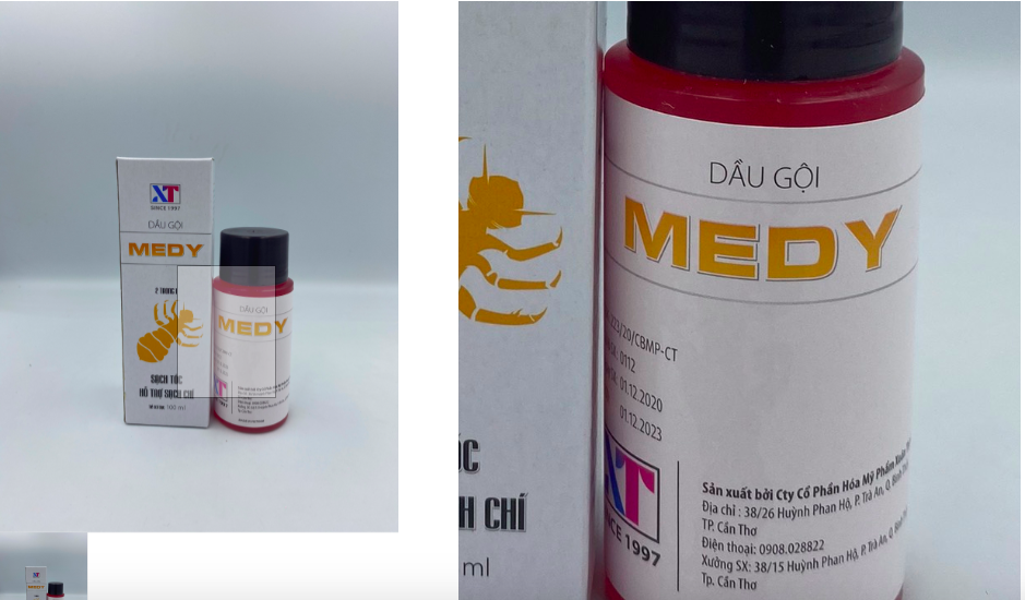 Thu hồi lô dầu gội Medy trị chấy không đảm bảo yêu cầu về chất lượng