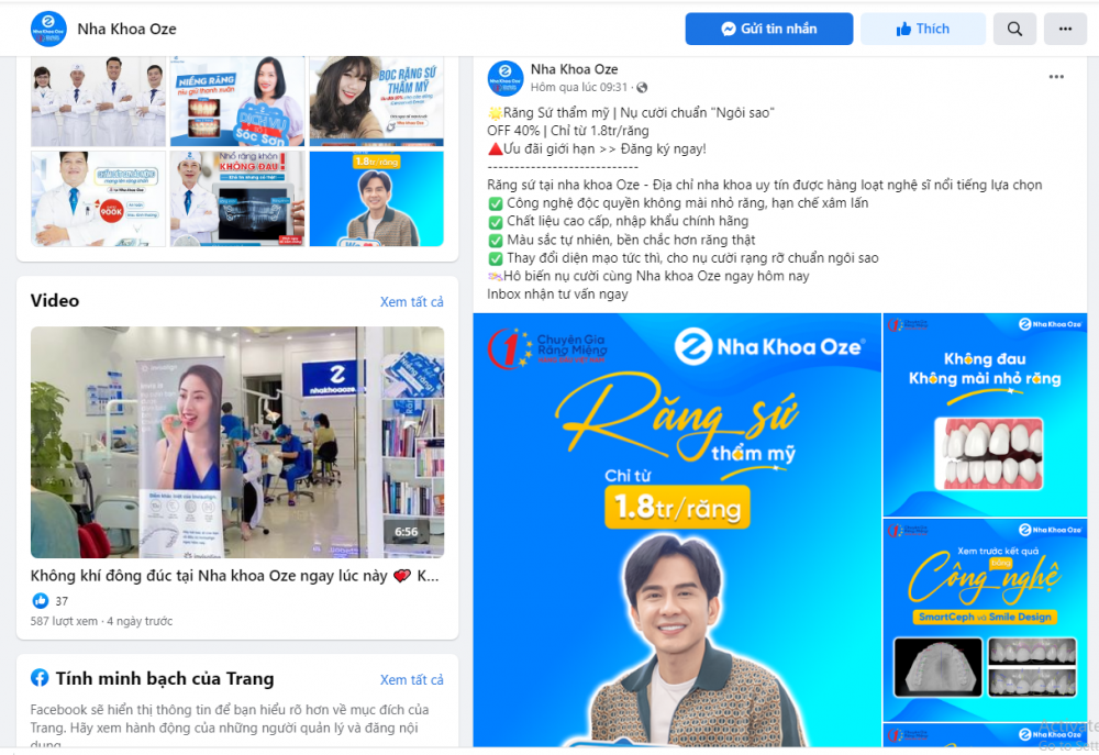 Phòng khám Nha khoa OZE bị thu hồi giấy phép hoạt động