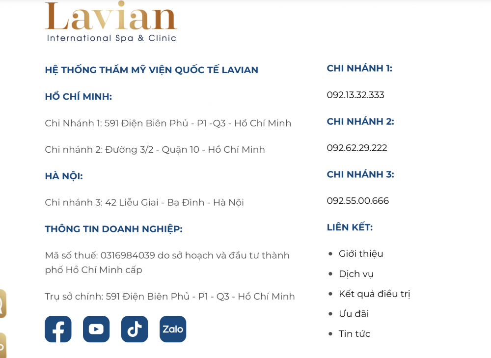 Cơ sở Thẩm mỹ viện Lavian bị đình chỉ vì hoạt động quá chuyên môn cho phép
