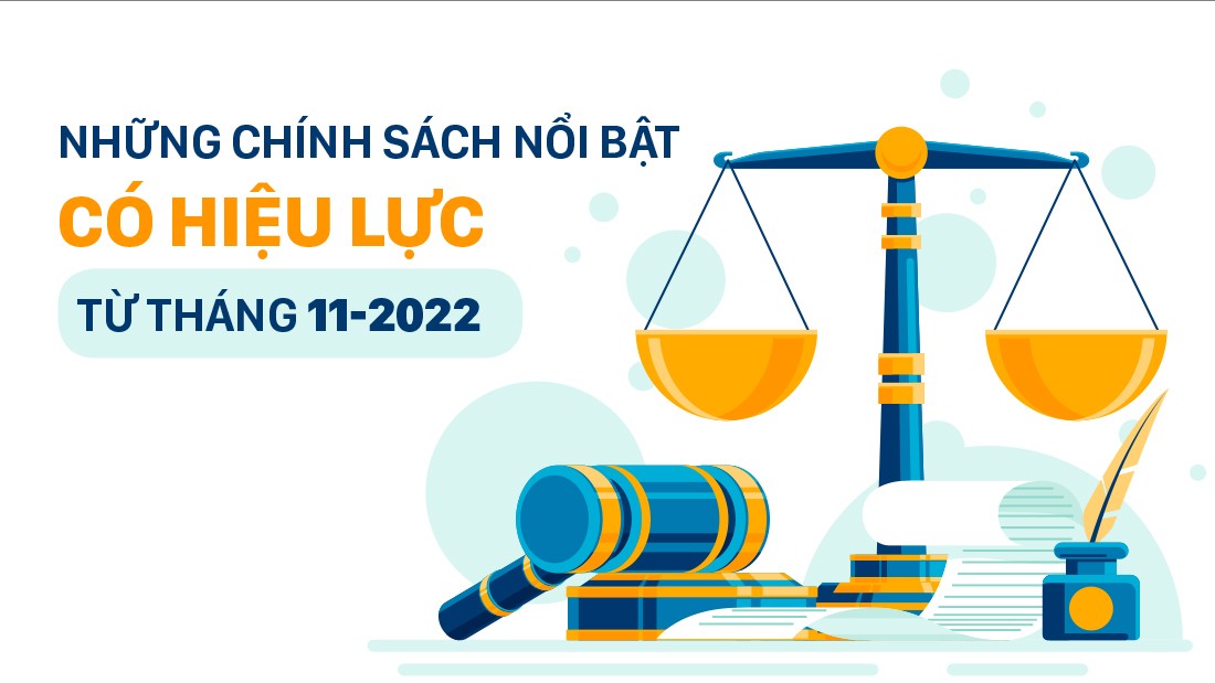 Infographics: Những chính sách nổi bật, có hiệu lực từ tháng 11/2022