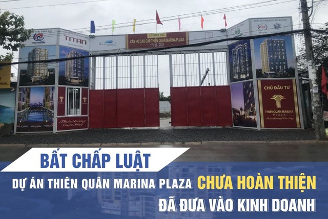 Dự án Thiên Quân Marina Plaza có dấu hiệu huy động vốn khi chưa hoàn thiện móng