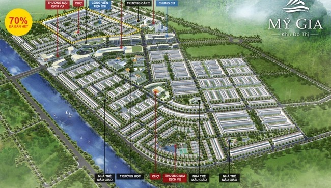 Tạm dừng giao dịch một phần dự án Khu đô thị Mỹ Gia