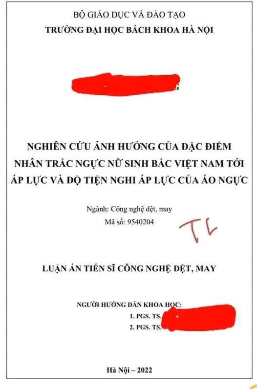 Luận án tiến sĩ ở ĐH Bách Khoa Hà Nội về áo ngực gây tranh cãi, nhà trường lên tiếng