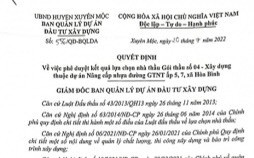 Bà Rịa - Vũng Tàu: Công ty Minh Tuấn cứ tham gia là trúng thầu