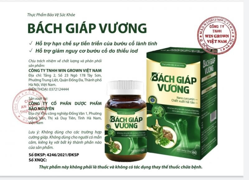 Công ty sở hữu TPBVSK Bách Giáp Vương có đang lừa dối cơ quan chức năng?