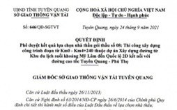 Công ty Thành Hưng "liên tiếp trúng thầu" tại Sở GTVT tỉnh Tuyên Quang