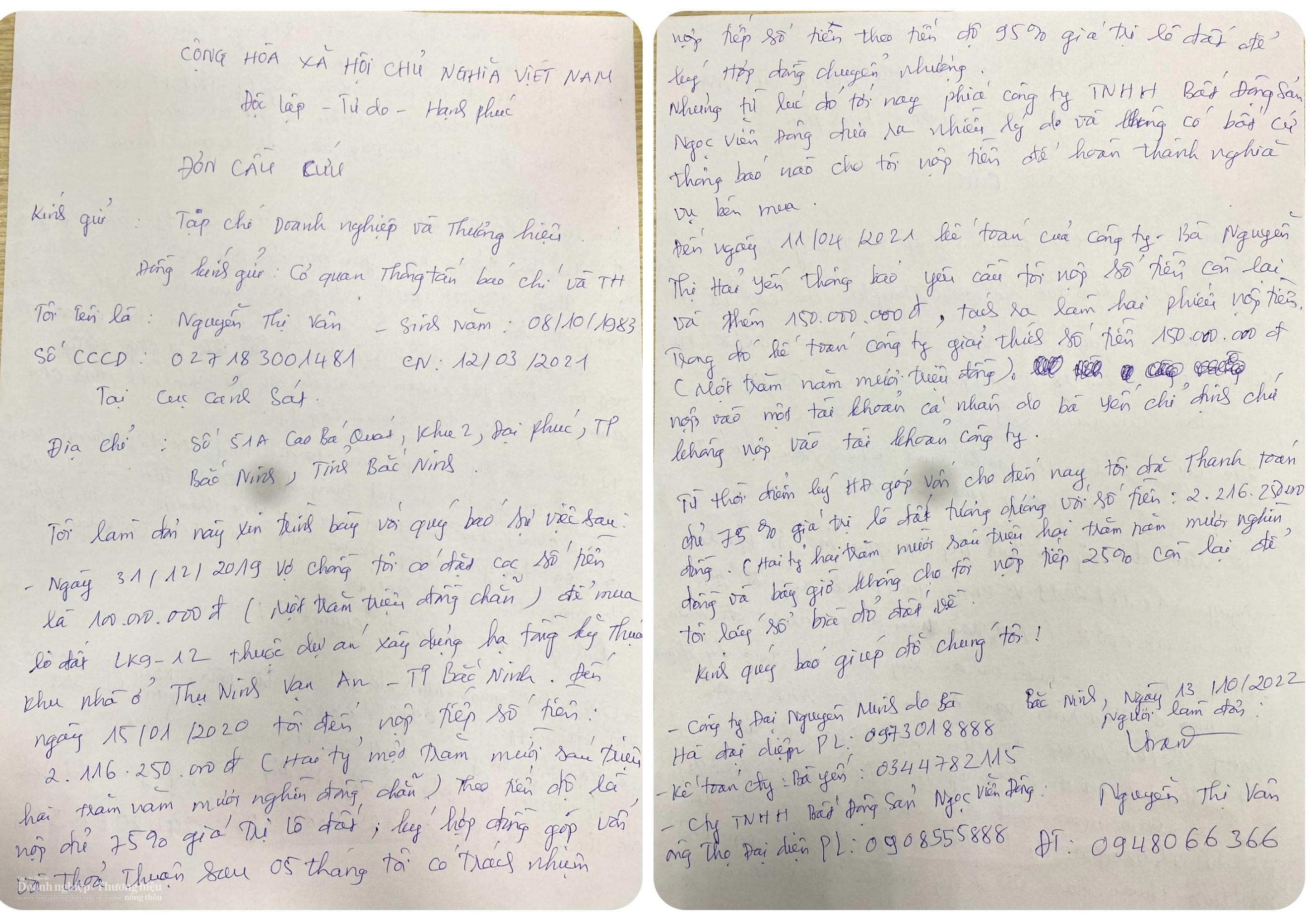 Bắc Ninh: Mua đất bằng hợp đồng góp vốn, người dân có nguy cơ mất trắng