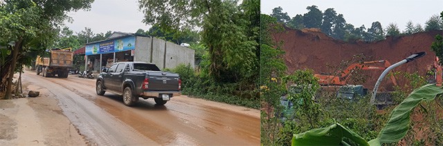 Công viên nghĩa trang Thiên Đức khai thác, vận chuyển đất gây ô nhiễm môi trường nông thôn