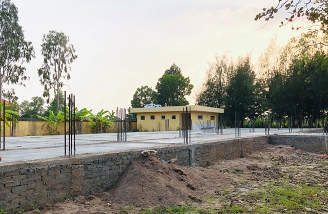 Hải Dương: Dự án trường tiểu học 2 năm mới xây dựng được phần móng