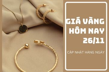 Giá vàng hôm nay 26/11: Biến động nhẹ trong phiên giao dịch cuối tuần