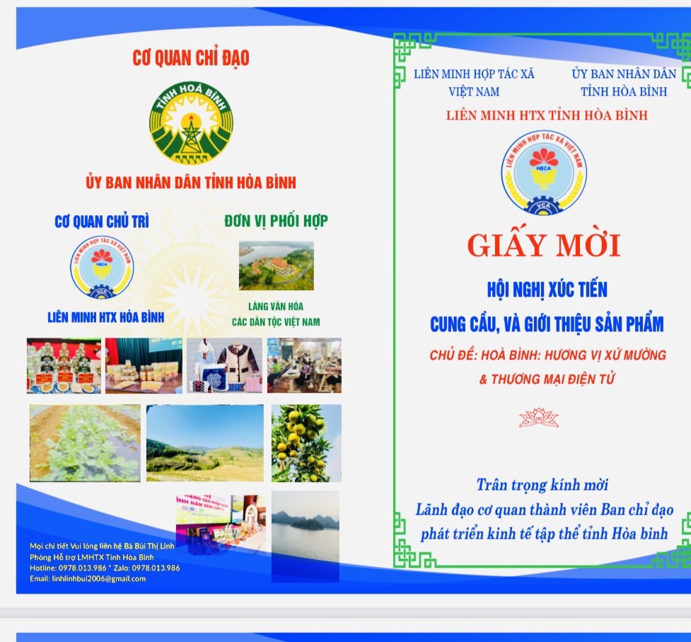 Hội nghị Xúc tiến cung cầu và giới thiệu sản phẩm của các hợp tác xã tỉnh Hoà Bình năm 2022 tại TP. Hà Nội