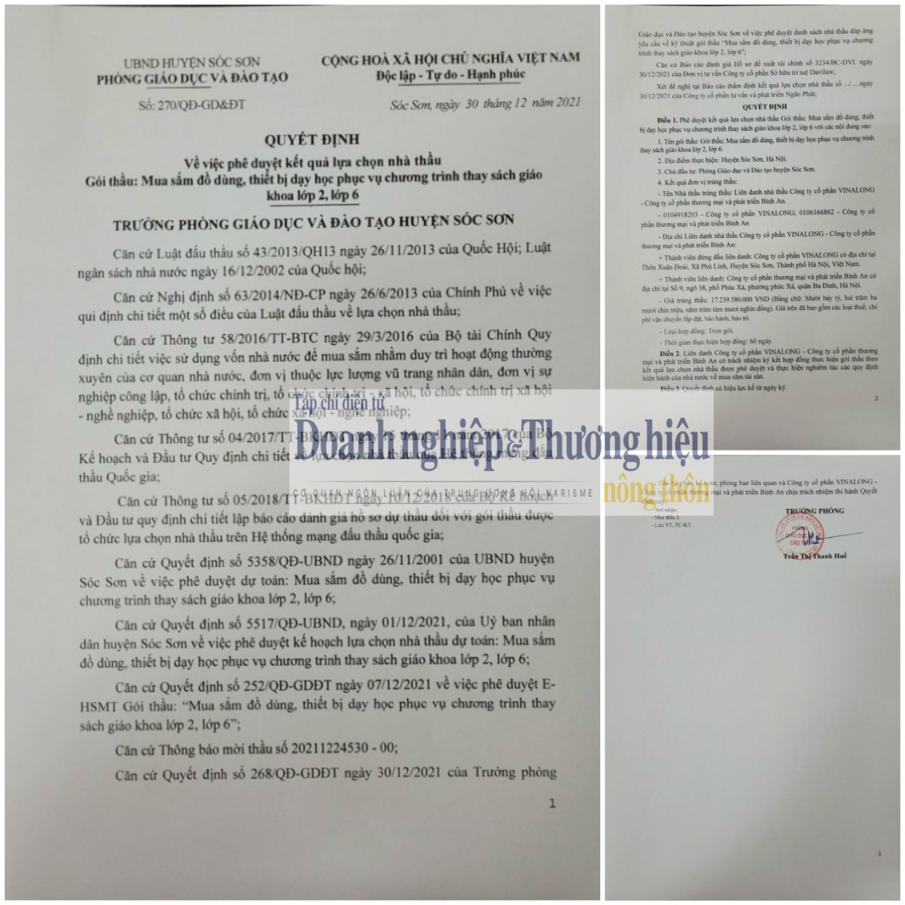 Sóc Sơn (Hà Nội): dấu hiệu loạn giá, “thổi giá” trong gói thầu mua sắm đồ dùng, thiết bị giáo dục